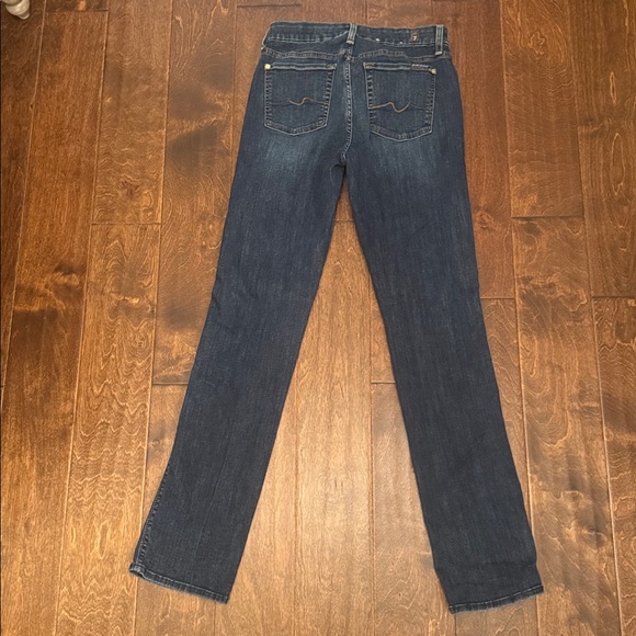 NWOT 7 For All Mankind Dark Blue Kimmie Straight Leg Jeans - 29 - Picture 6 of 6
